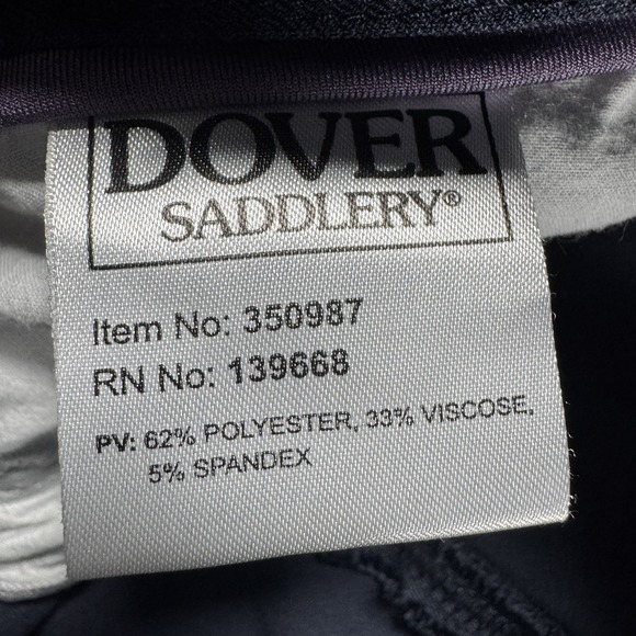Dover Saddlery Equestrian Riding Breeches Pants Womens 26 Navy Suede Stretch - Picture 8 of 9